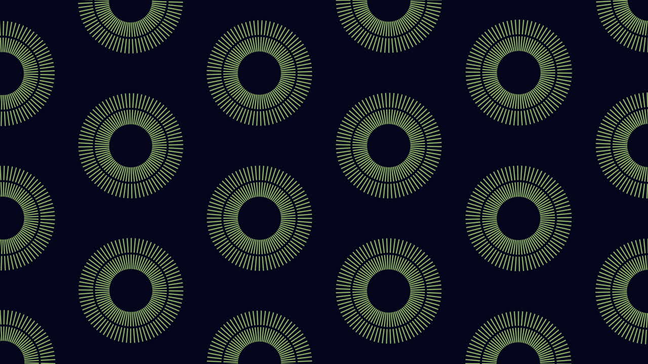 Futuristic circles pattern with rainbow neon lines