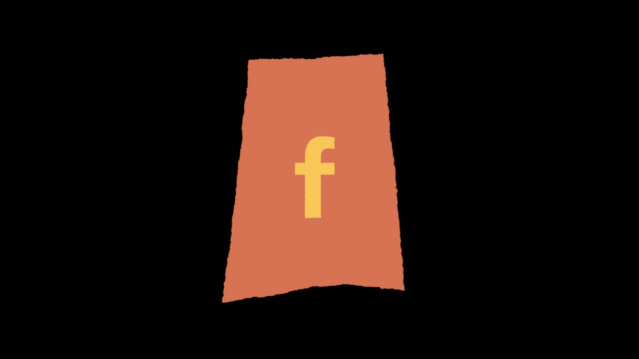 페이스북 로고가 어진 종이에