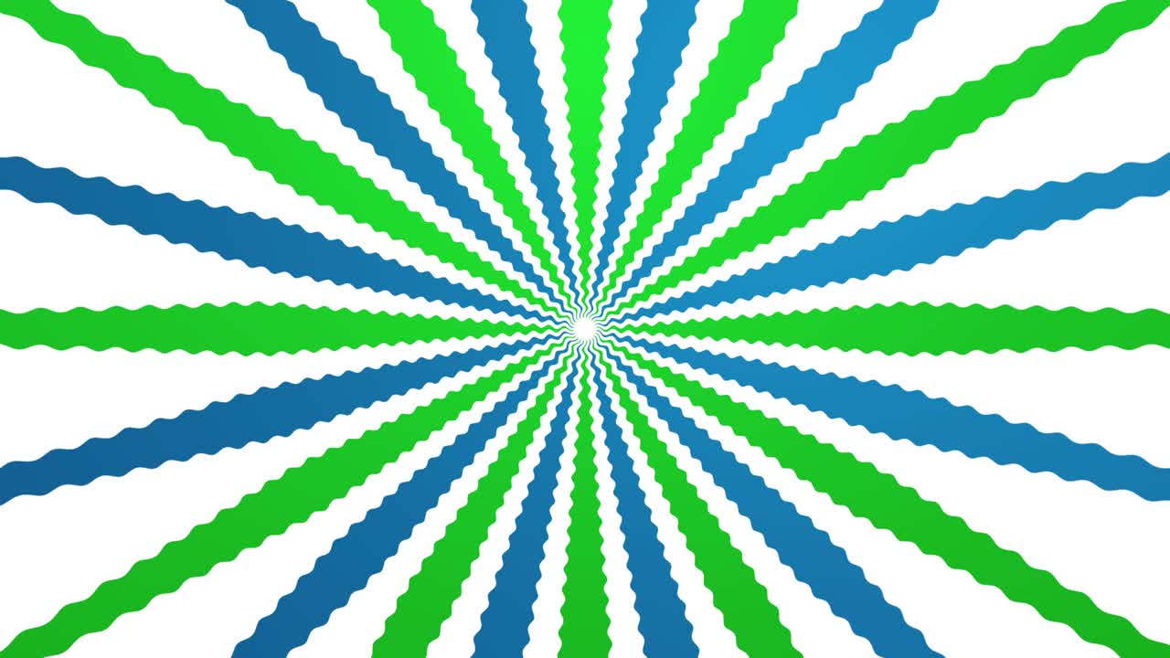 rayos y formas onduladas fondo animado verde azul