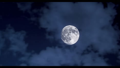 moonlit night sky with clouds
