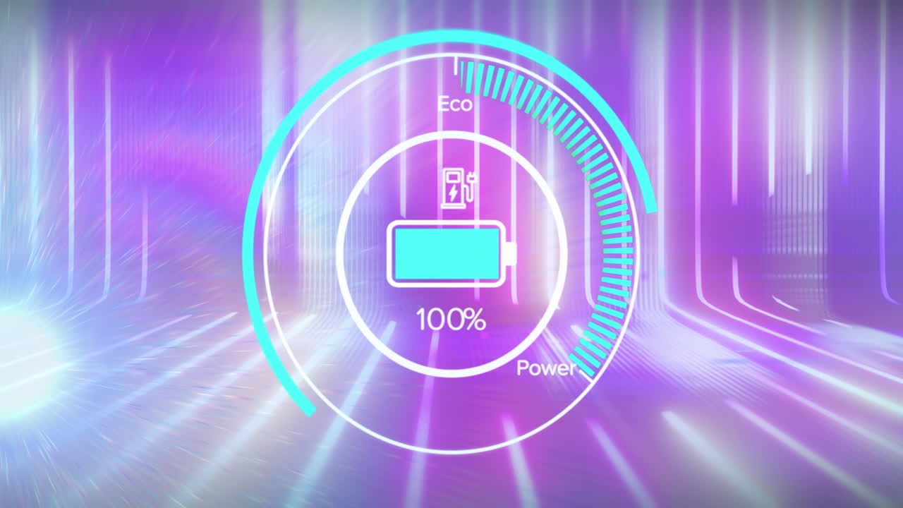 animación del procesamiento de datos sobre el escaneo del alcance