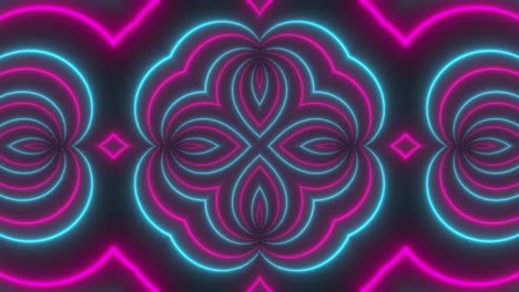 Neon Floral Pattern Background