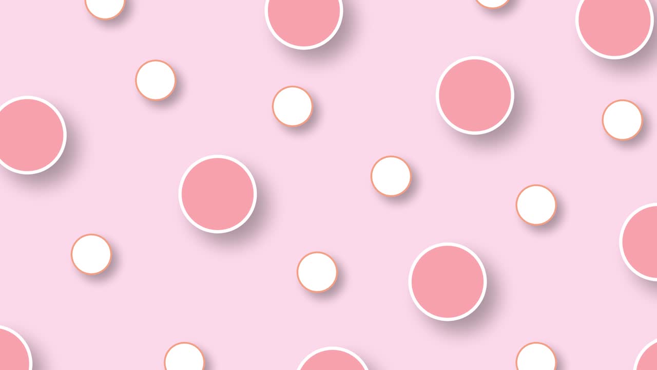 Abstract pattern polka Circle background with moving shapes. modern animation. 4k video