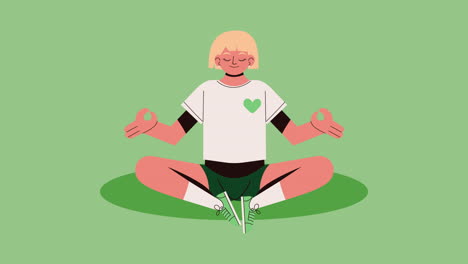 woman meditating