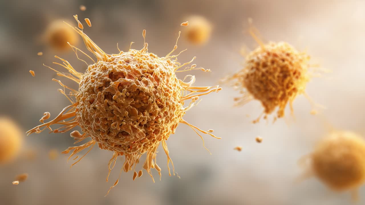 Magnified View of Unique Cellular Structures: A Close-Up Look at Microorganisms Displaying Intricate Details and Complex Features Under Scientific Observation