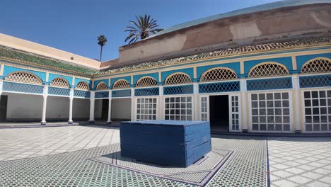 bahia palace interior riad courtyard, landmark in marrakesh morocco