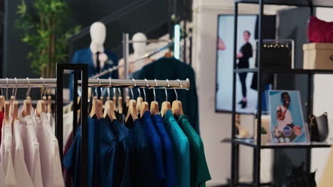 racks and hangers full with basic shirt