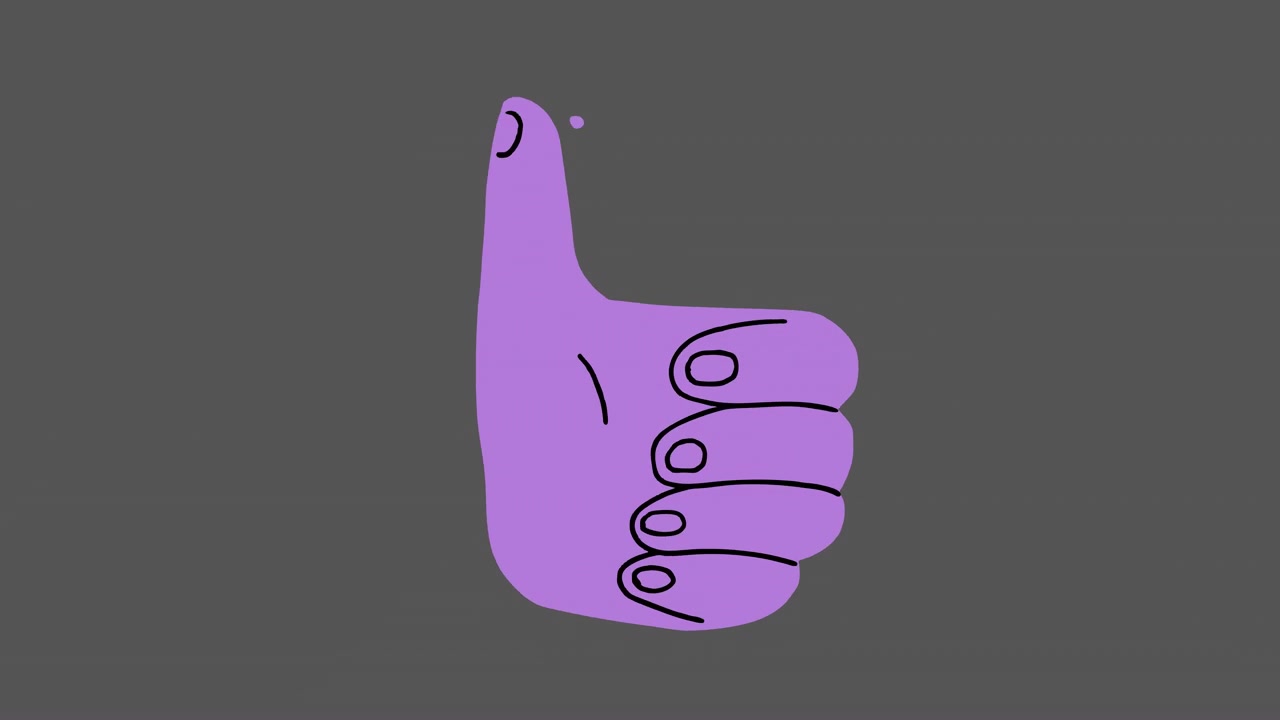 Cartoon Liquid Thumb Up Icon