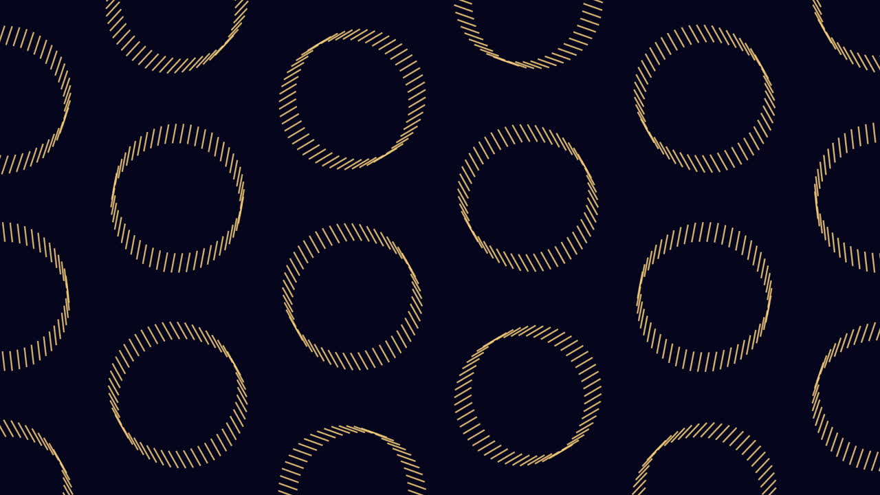 Circular pattern of overlapping circles on dark background