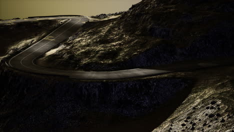 Empty,-winding-road-towards-the-white-sands