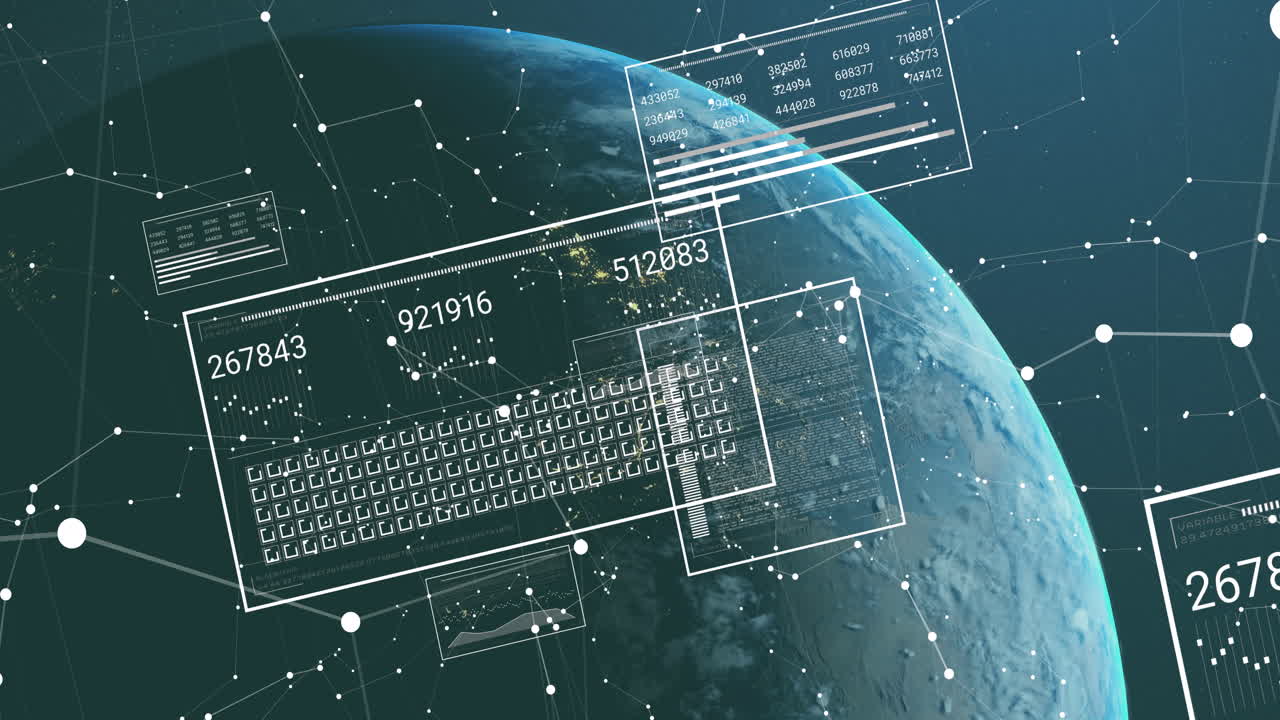 우주에서 지구 행성의 통신 네트워크와 데이터 처리