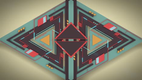 4k abstract animated 3d render background made of simple geometric shapes