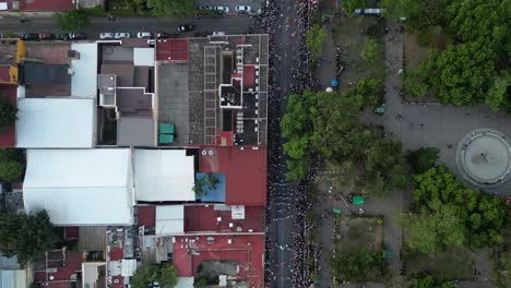 Hyperlapse-Parade-In-Oaxaca-Mexico,-Guelaguetza-2023