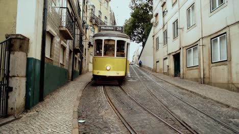 portugal, lisbon, vintage electric trams