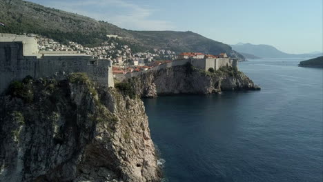 aerial shot of dubrovnik old town