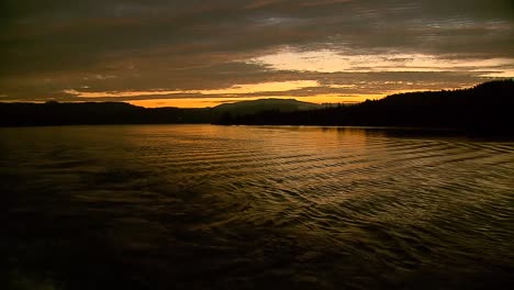 gorge sunset on the water