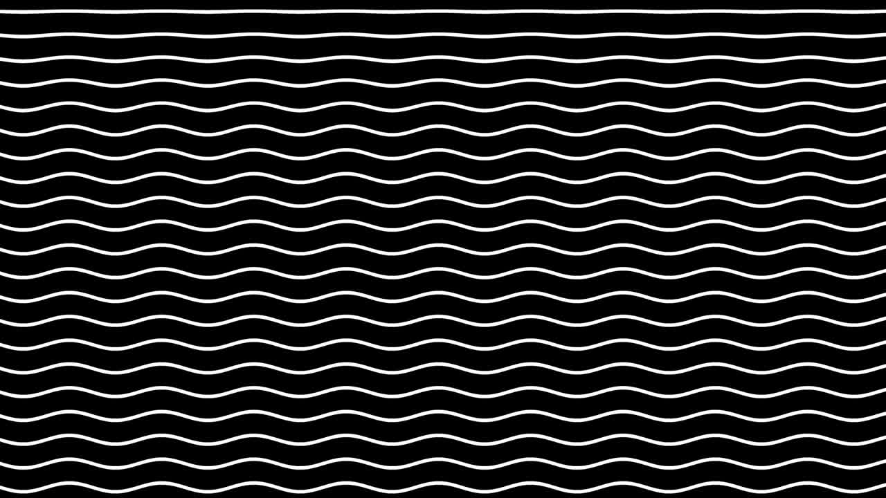 líneas curvas blancas se mueven hacia arriba en un fondo negro