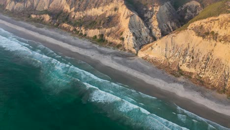 drone aerial video of la jolla glideport beach at sunset