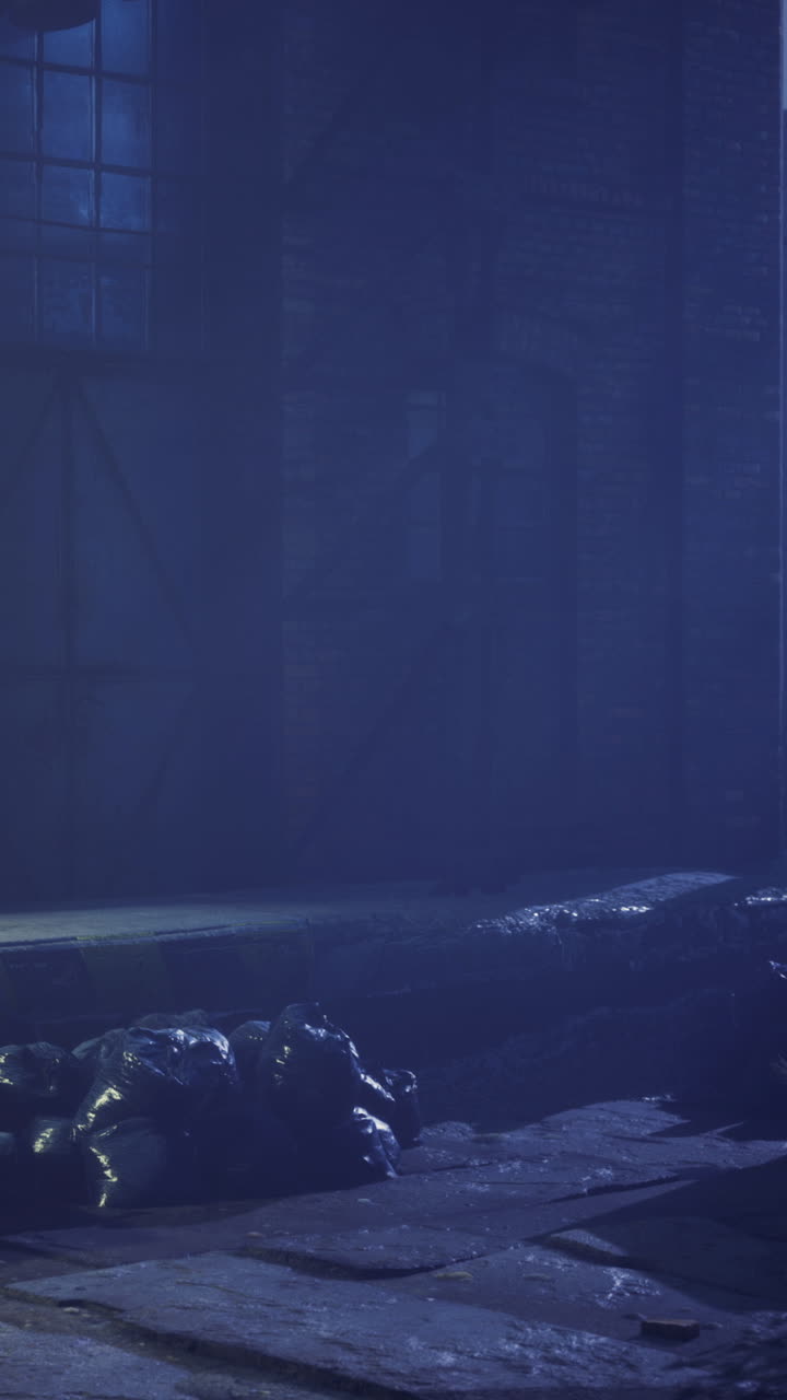 Dim light filters through shadows