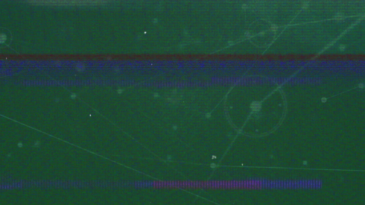 녹색 바탕에 연결 네트워크를 통해 간섭의 애니메이션.