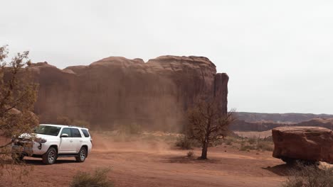 small tornado at monument valley park, usa