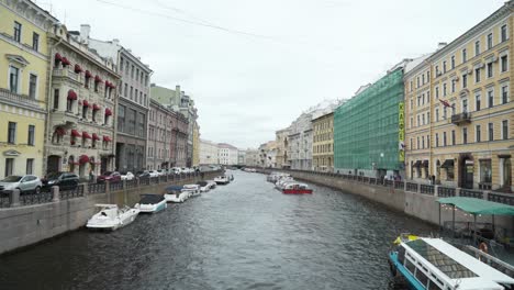 st. petersburg canal with historical buildings