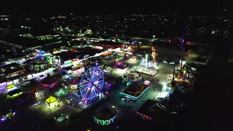 night view of a mexican fair in veracruz, mexico