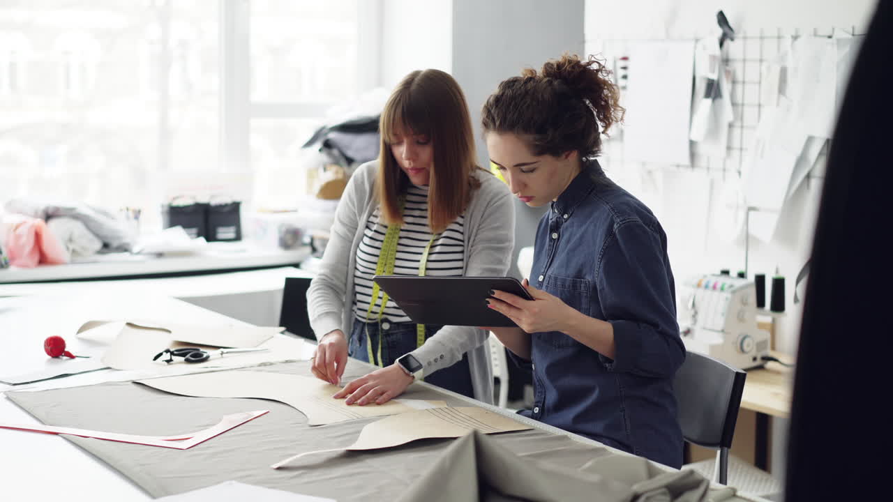 Fashion Designers Collaborating on a Design Project