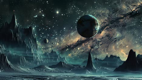 paisaje de un planeta alienígena