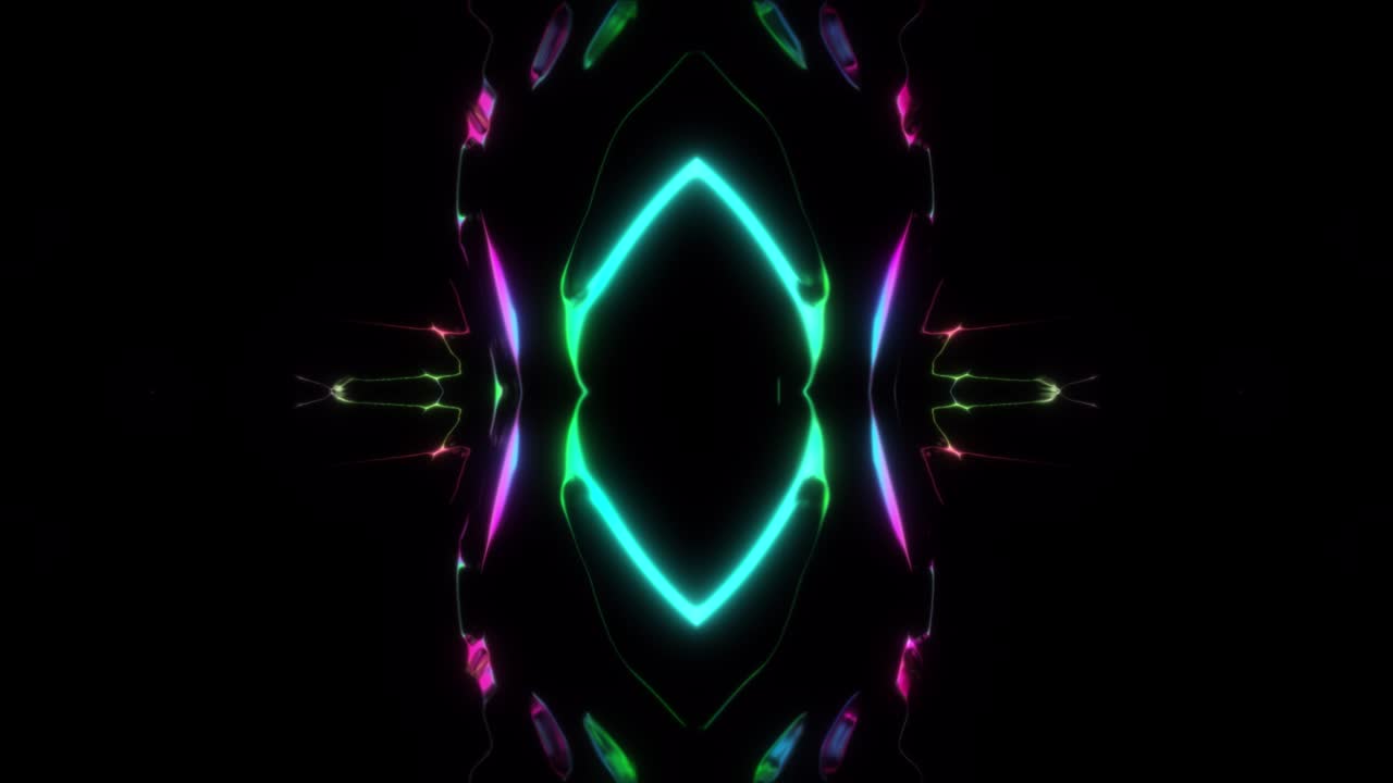 Minimalistic Club Background With Brightly Colored Shapes For VJ Shows