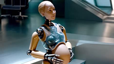 a pregnant robot concept