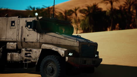 Armoured-military-truck-in-desert