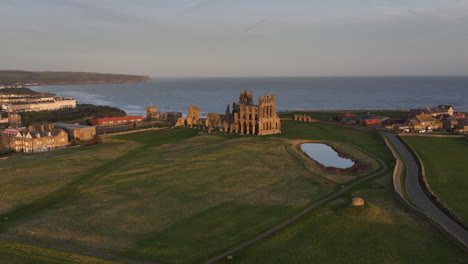 whitby abbey and town, north yorkshire