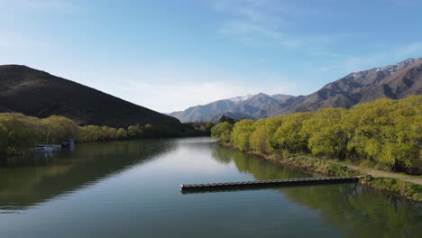 aerial walkthrough at sailors cutting in the south island of new zealand