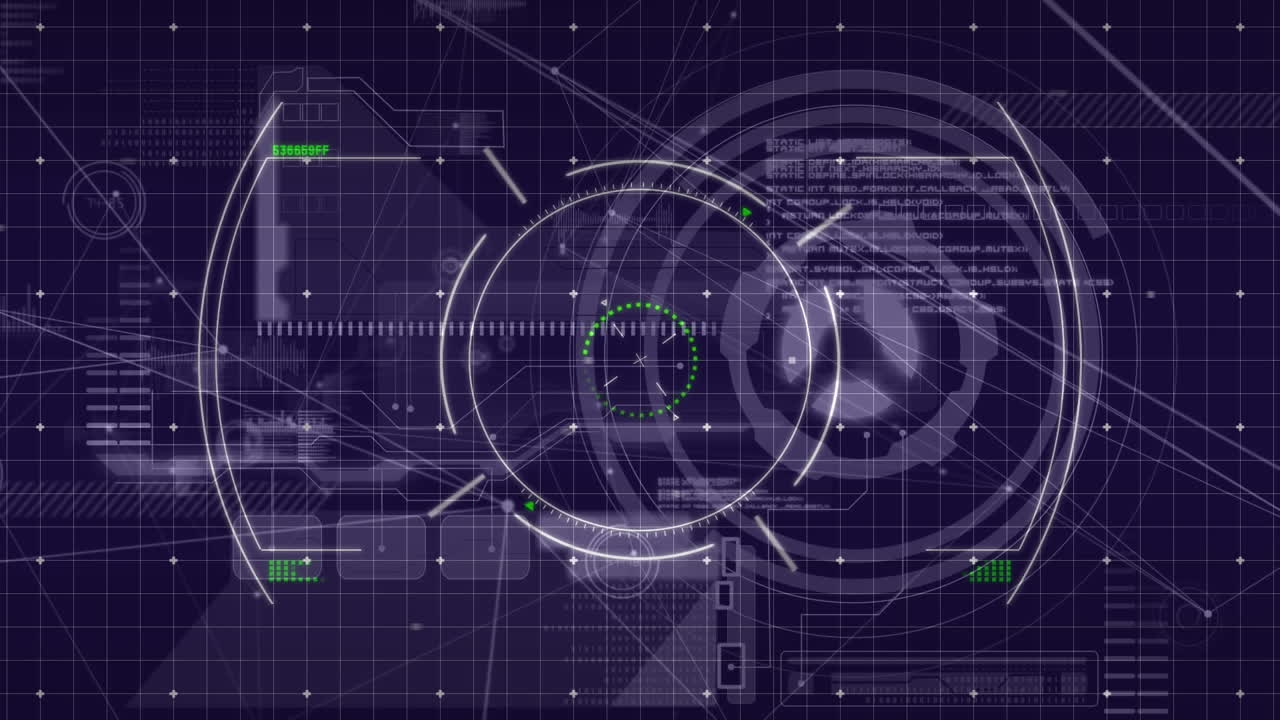 스 ⁇  스캐닝과 그리드 상의 금융 데이터 처리 애니메이션