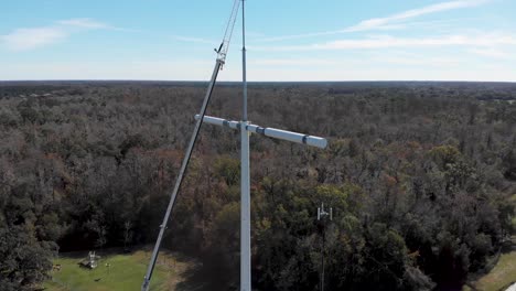 construction crew installing a cell tower