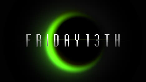 friday 13th on green moon in dark space