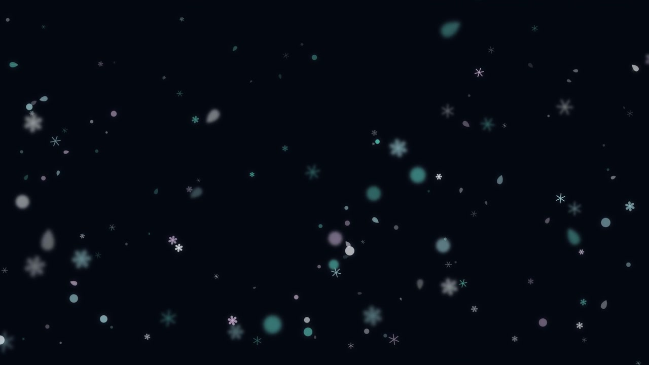 Abstract Motion Background with Falling Snowflakes and Particles