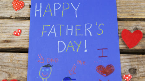 Gemälde-Und-Eine-Glückliche-Vatertagsbotschaft-Auf-Papier