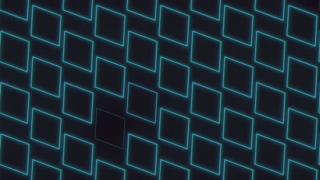 patrón de diamantes de neón azul en estilo retro