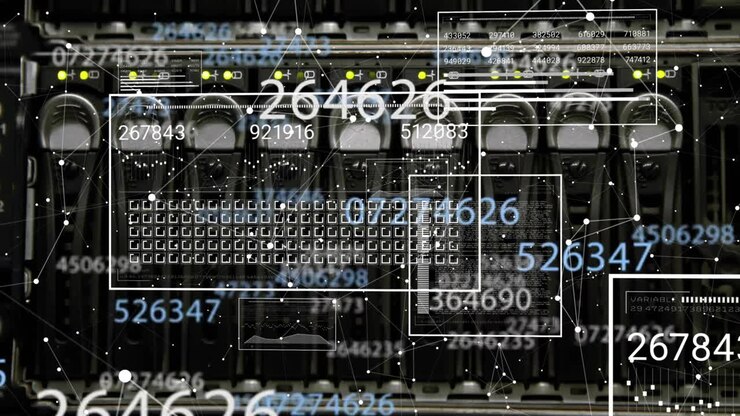 Animation of networks and interfaces data processing over server room