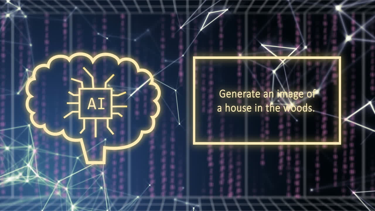 인공지능 텍스트 및 데이터 처리의 애니메이션