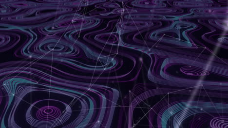 Creating dynamic pattern, abstract wavy lines and geometric shapes in animation