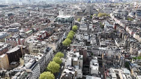 centre of london viewed aerial view 2025 near regents street and oxford street