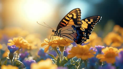 mariposa en una flor