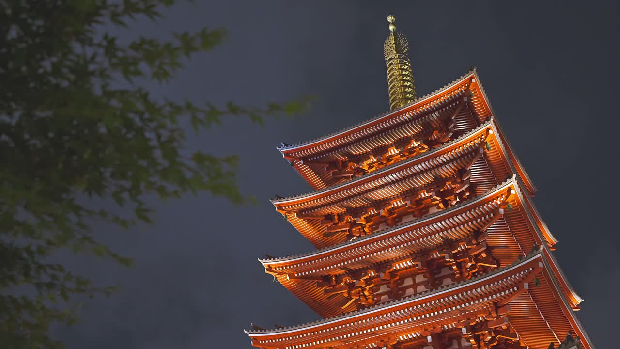 templo sensei-ji asakusa tokio por la noche