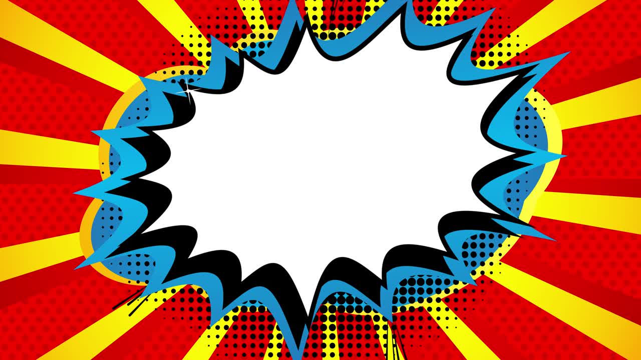 pop art de fondo de dibujos animados de cómics amarillos y rojos.