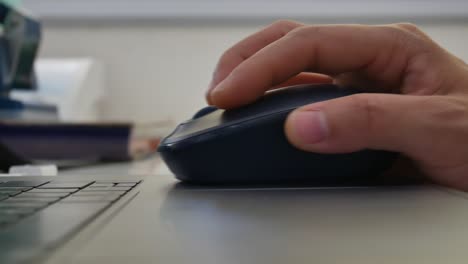 business woman's hands working and typing on laptop.