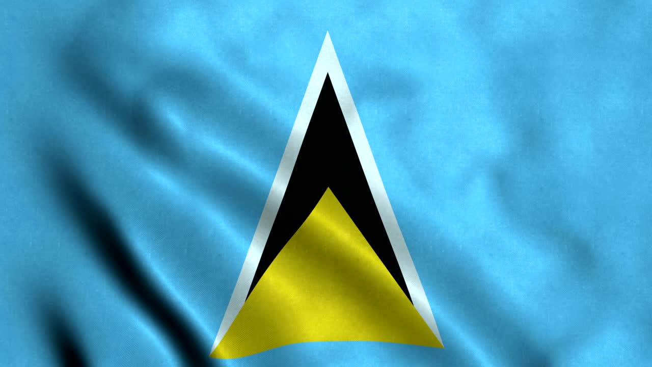 bandera de santa lucía con un bucle sin costuras de 4k