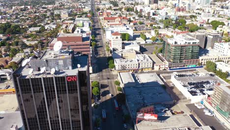 antena del edificio de noticias de la cnn por cable en hollywood los ángeles bureau california 3